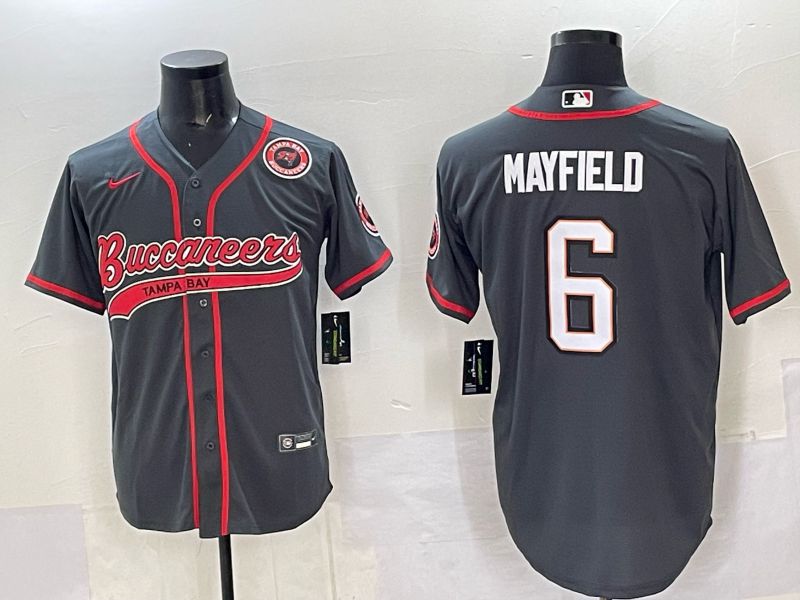 Men 2025 Tampa Bay Buccaneers #6 Mayfield Grey Joint Name Nike Limited NFL Jersey style 05->tampa bay buccaneers->NFL Jersey
